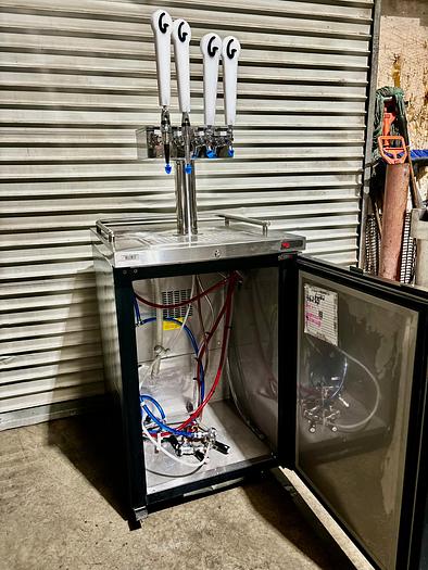 Used 2019 Micro Matic MDD23-E 25" Nitro Beer/Cold Brew Coffee Kegerator w/ 4 Taps
