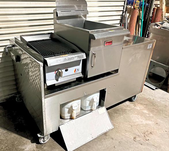 Used Mobile Catering Cart, Trailer Concession Food, Vending Stand Kiosk Vendor Hotdog