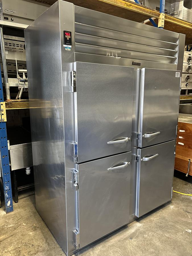 Used Traulsen AHT232WUT-HHS Half Door, Two Section, Reach In Refrigerator