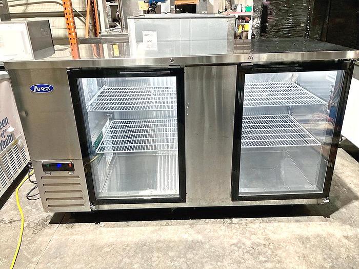 Used Atosa 68" 2-Glass Door Back Bar Cooler - Used 3 Months