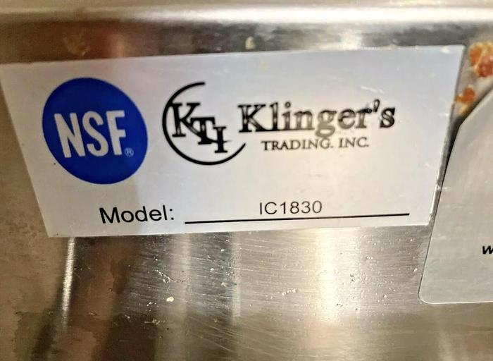 Used Klingers Trading IC1830, Underbar Ice Bin Cocktail Unit, 100lbs. Ice Capacity