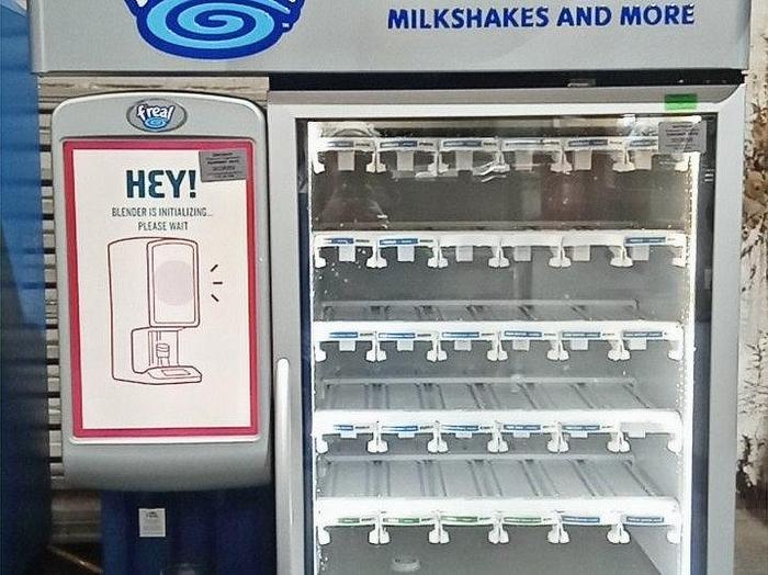 Used F'real FRLB4 Milkshake Blender Bar w/ Machine, Minus Forty Freezer, LED Display