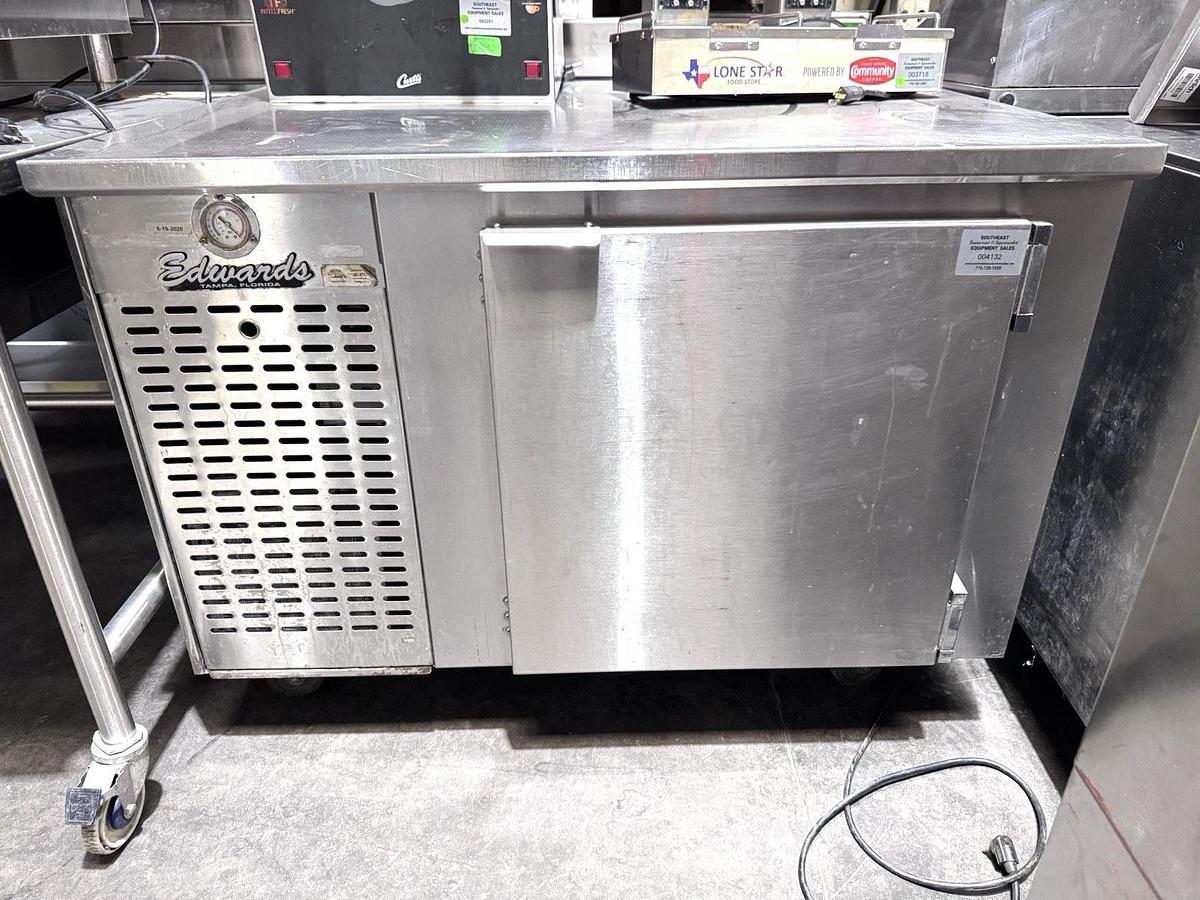 Used Edwards Custom 1 Door Undercounter / Worktop Refrigerator 48"Lx36"Dx35.6"H