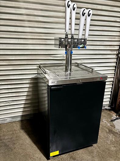 Used 2019 Micro Matic MDD23-E 25" Nitro Beer/Cold Brew Coffee Kegerator w/ 4 Taps