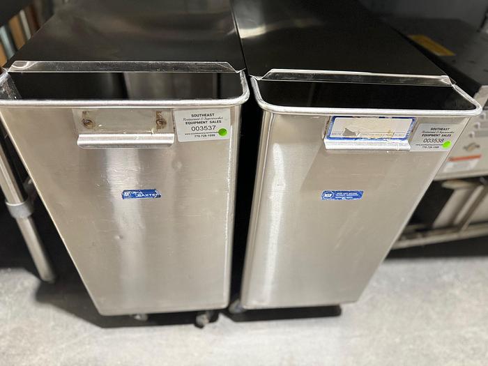 Used Baxter Ingredient Bin, 1-Compartment, Mobile, Stainless Steel with Sliding Cover