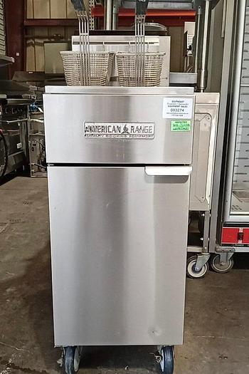 Used American Range 50 lb. All Stainless Gas Deep Fat Fryer - 120,000 BT, AF-45-50