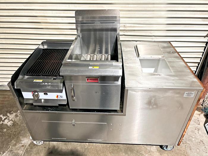 Used Mobile Catering Cart, Trailer Concession Food, Vending Stand Kiosk Vendor Hotdog