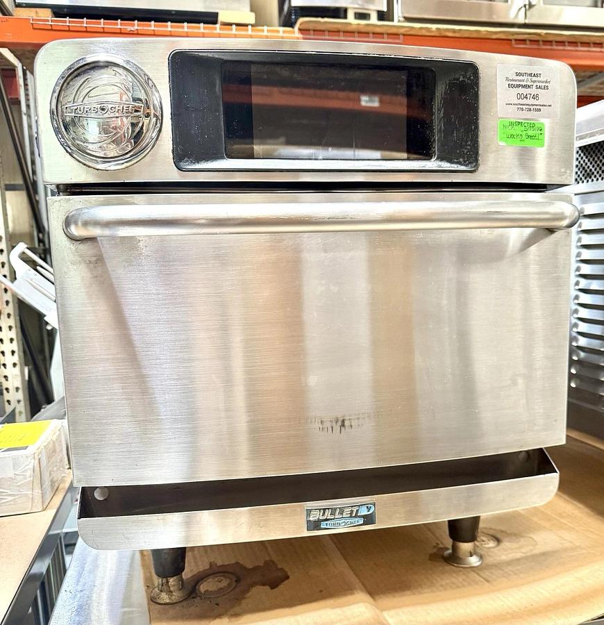 Used 2018 TurboChef Bullet Rapid Cook Ventless Oven, Stores 256 Recipes, 208/240, 1Ph