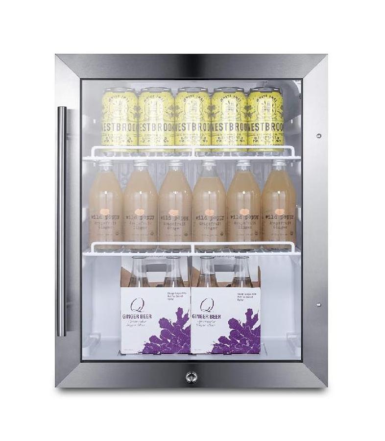 Used Summit Appliance SPR314LOS, 19" 1 Swing Glass Door Countertop Merchandiser Refrigerator - New