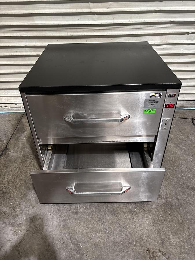 Used Hatco HDW-2 Freestanding Warming Drawer, (2) Compartments, 120v