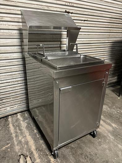 Used GILES BBT-S BREADING AND BATTER STATION W/ SPRING LOADED DUNKING BASKET & SIFTER