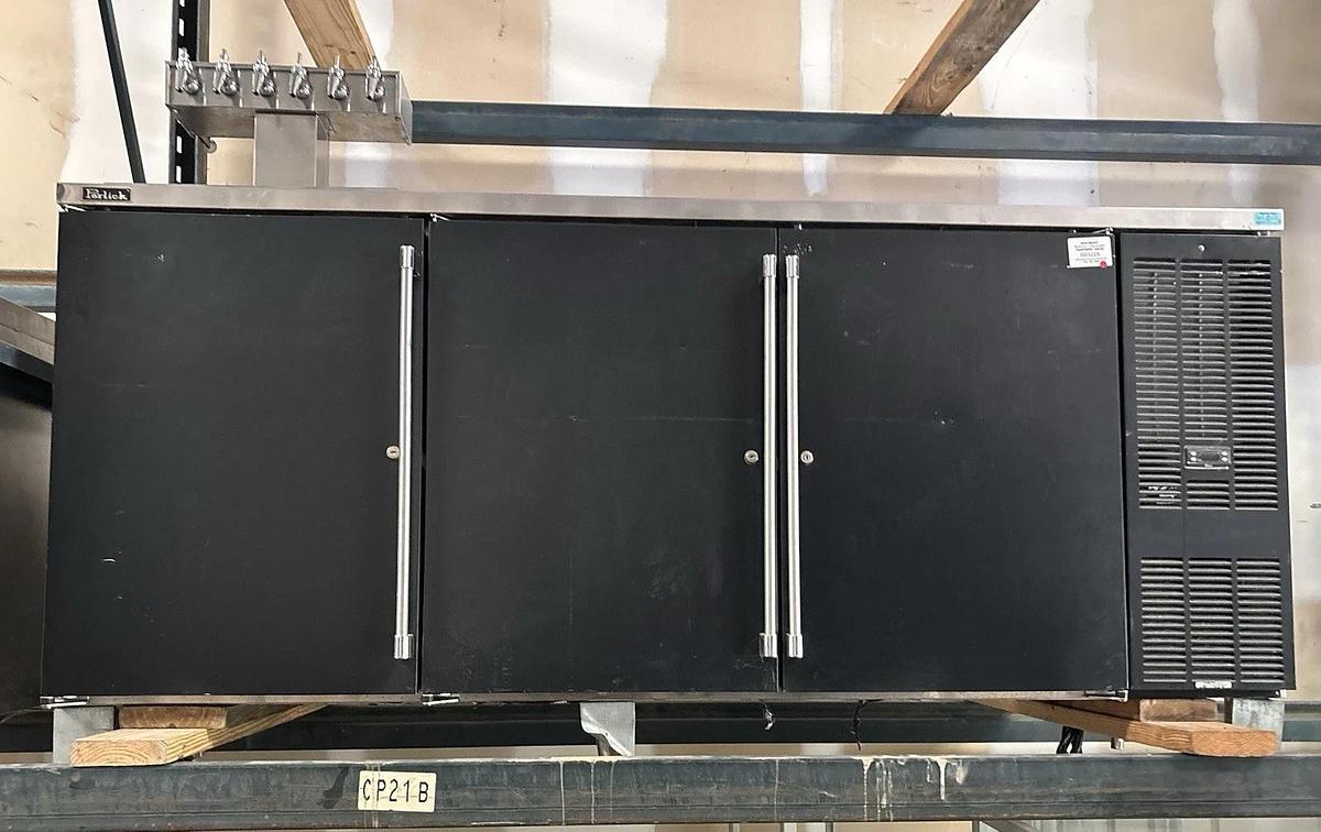 Used Perlick BBS84-IR 84" Direct Draw Draft Beer Kegerator w/ 1 Tower and 6 Taps