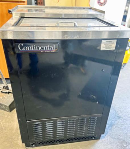 Used Perlick 24" Underbar Bottle Cooler  Chiller w/ Black Vinyl Exterior, FR24RT-3-BL