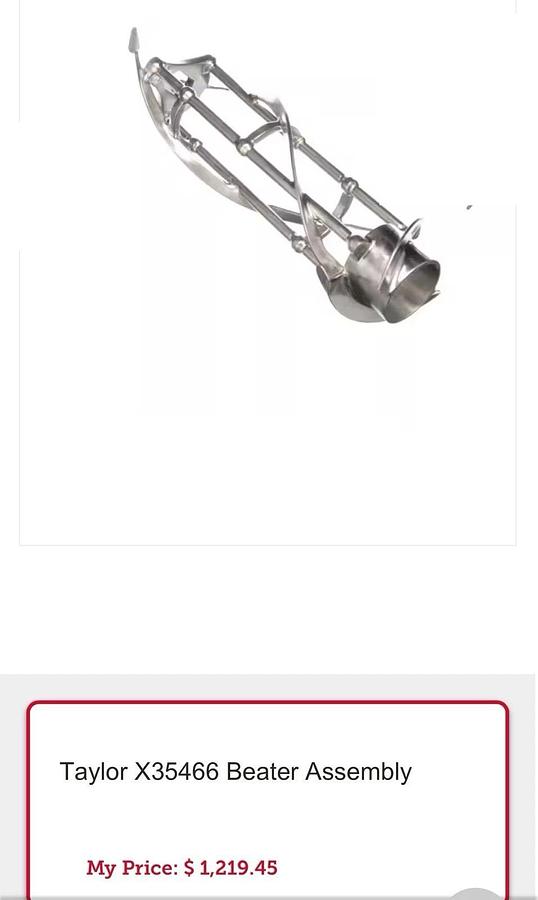 Used Taylor Beater, 2.8 qt Original Style - X35466 Pair of 2