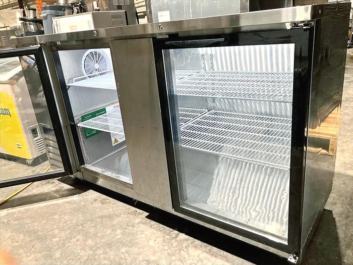 Used Atosa 68" 2-Glass Door Back Bar Cooler - Used 3 Months