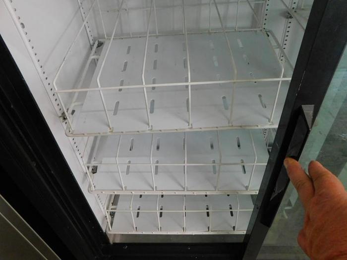 Used True GDM-41SL-48-HC-LD 46" Two Section Glass Door Merchandiser Refrigerator