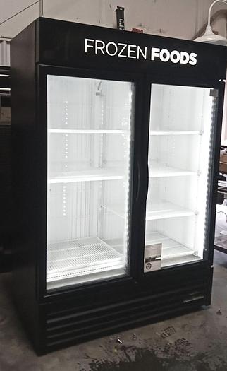 Used True 2-Door Glass Freezer Frozen Food Merchandiser, GDM-49F-LD Freezer