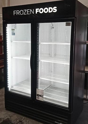 Used True 2-Door Glass Freezer Frozen Food Merchandiser, GDM-49F-LD Freezer