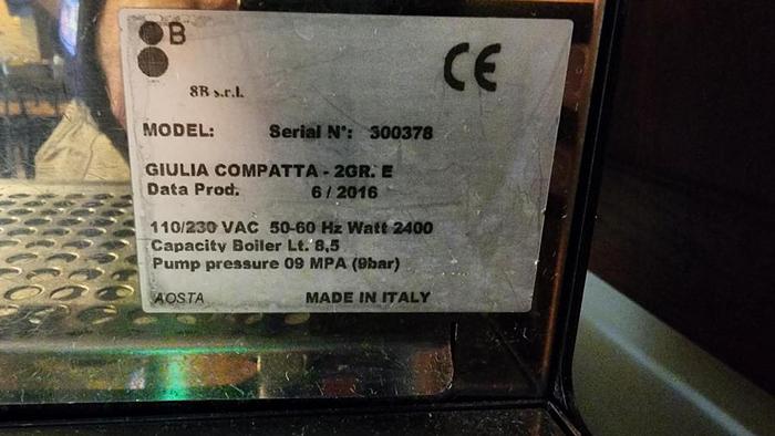 Used 8B Commercial Coffee Espresso Machine PHP 120k Made in Italy Model: GIULIA COMPA