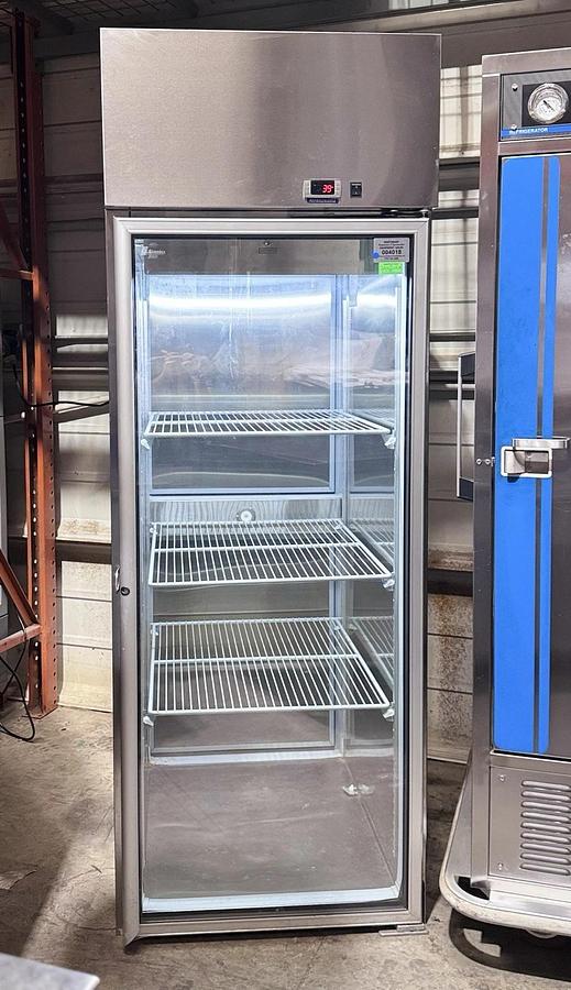 Used Norlake PR243SSG Stainless Steel Reach-In Refrigerator w/ Pass-Thru Doors, 1-Glass, 1-Solid Door