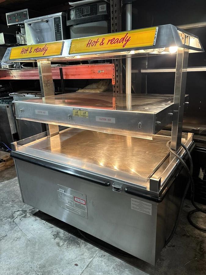 Used Hardt Self Service Heated Island Display, Zone 4, Holds 28 Chicken Domes, TESTED
