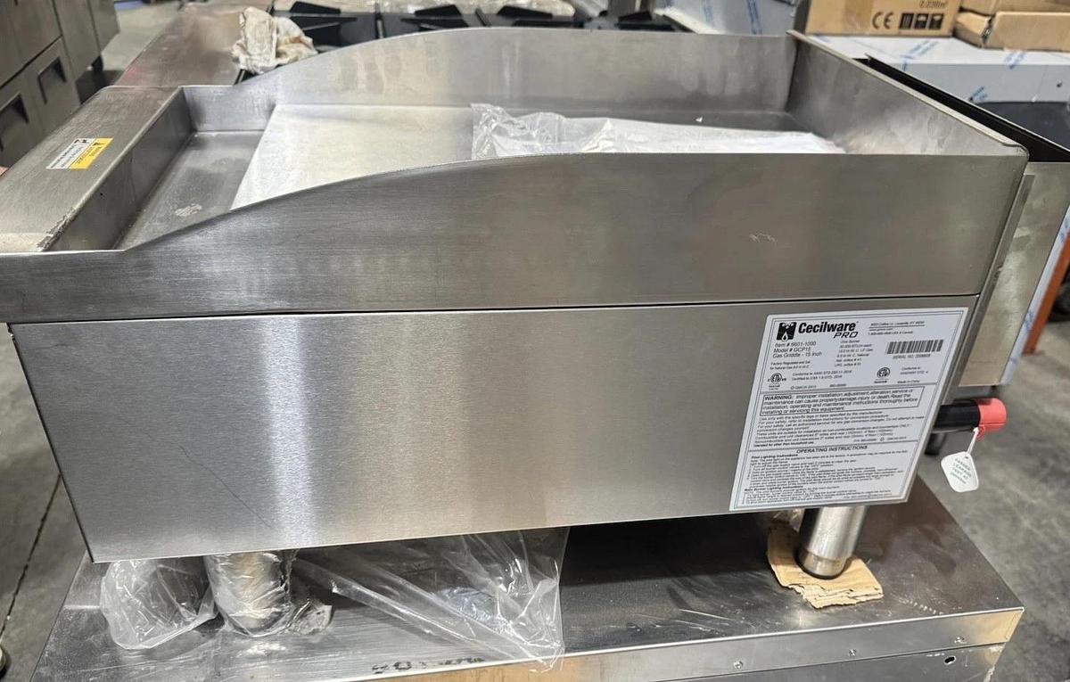 Used Cecilware® Pro GCP15 15" Gas Griddle w/ Manual Controls, 1” Steel Plate, 30k BTU "ON SALE" 