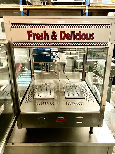 Used Benchmark USA 51018 Humidified Rotating Pretzel Display Warmer with Rack