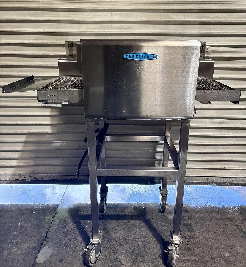 Used TurboChef HCS1618 1PH Rapid Cook Ventless Conveyor Pizza Oven w/ Stand