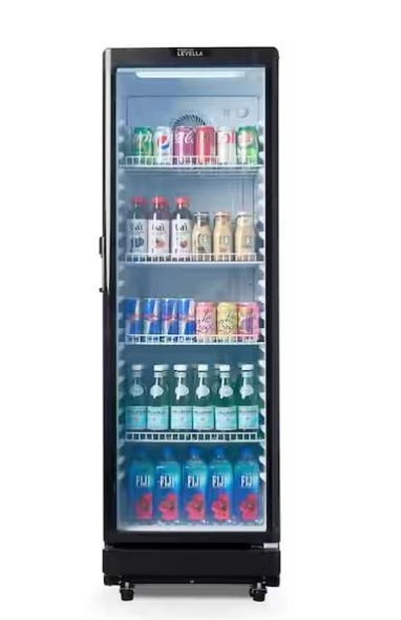 LAVELLA PRNS12070DX 12.0 cu. ft. Commercial Upright Display Refrigerator Glass Door Beverage Cooler