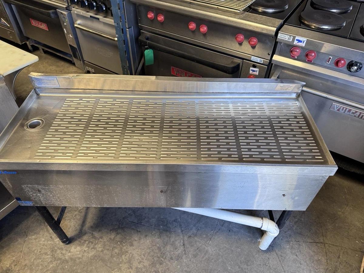 Used Underbar Drainboard Corrugated Top Stainless Steel NSF, Lacrosse 48"