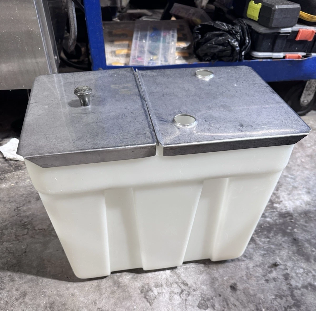 Used 2 Electro Freeze Mix Tanks HC196255 and Front & Back Lids HC119995, HC140445