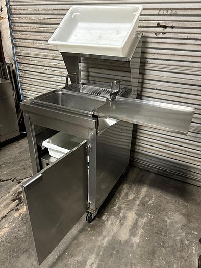 Used GILES BBT-S BREADING AND BATTER STATION W/ SPRING LOADED DUNKING BASKET & SIFTER