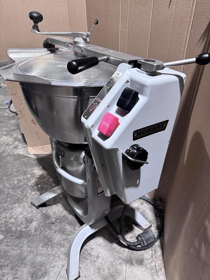 Used Hobart HCM450 45 Qt. Vertical Cutter Mixer w/Tilt & All Blades/Scrapers. TESTED