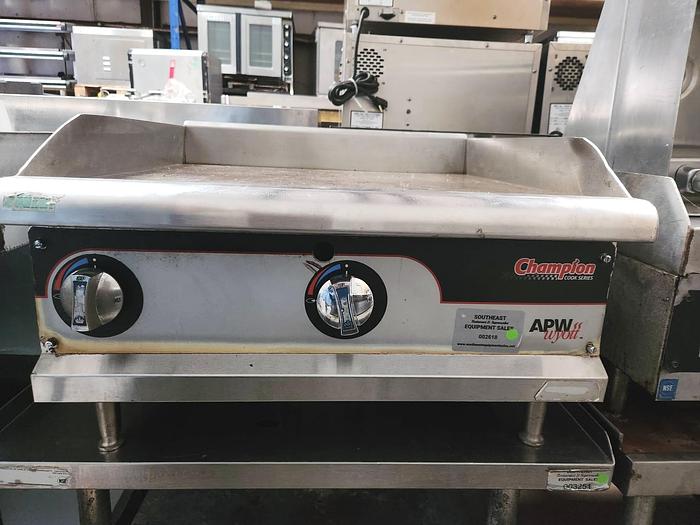 Used Electric Countertop Griddle Elec., Manual, 23.9 in x 19.6 in Cooking Surface