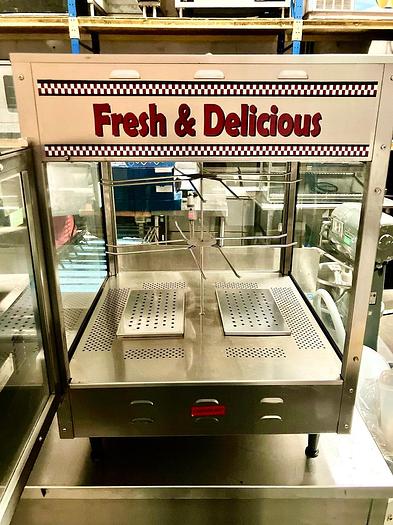 Used Benchmark USA 51018 Humidified Rotating Pretzel Display Warmer with Rack