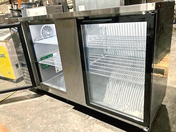 Used Atosa 68" 2-Glass Door Back Bar Cooler - Used 3 Months