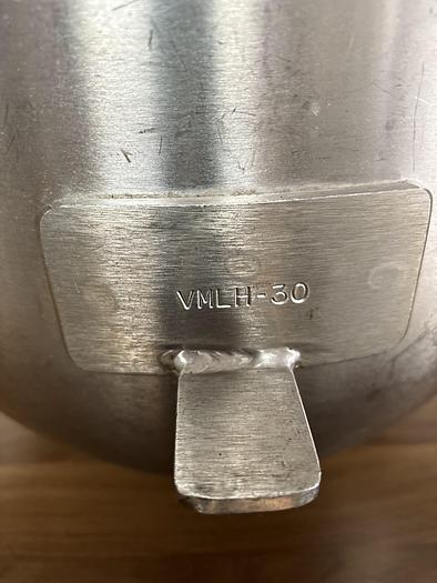 Used Hobart Mixer Mixing 30QT Bowl VMLH-30 Stainless Steel