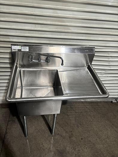 Used MRSA-1-R — 18″ One Compartment Sink with Right Drain Board