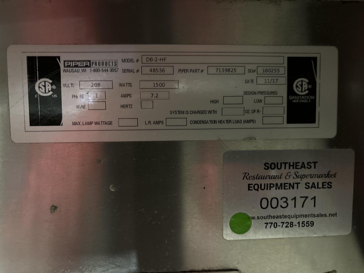 Used Piper DB-2-HF Two-Well Electric Hot Food Steam Table Buffet