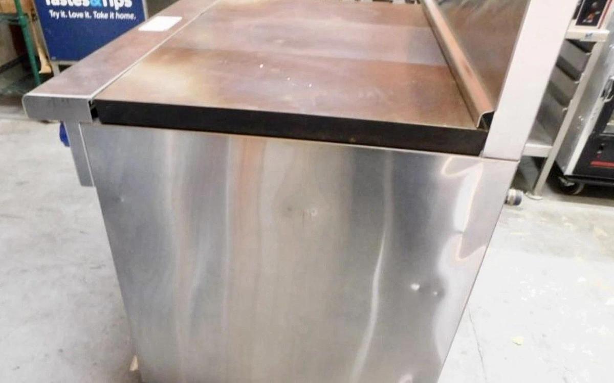 Used Imperial IR-2L-3HT-2XB-F 48" Gas 2-Burner Range, Hot Top Griddle on Storage Base