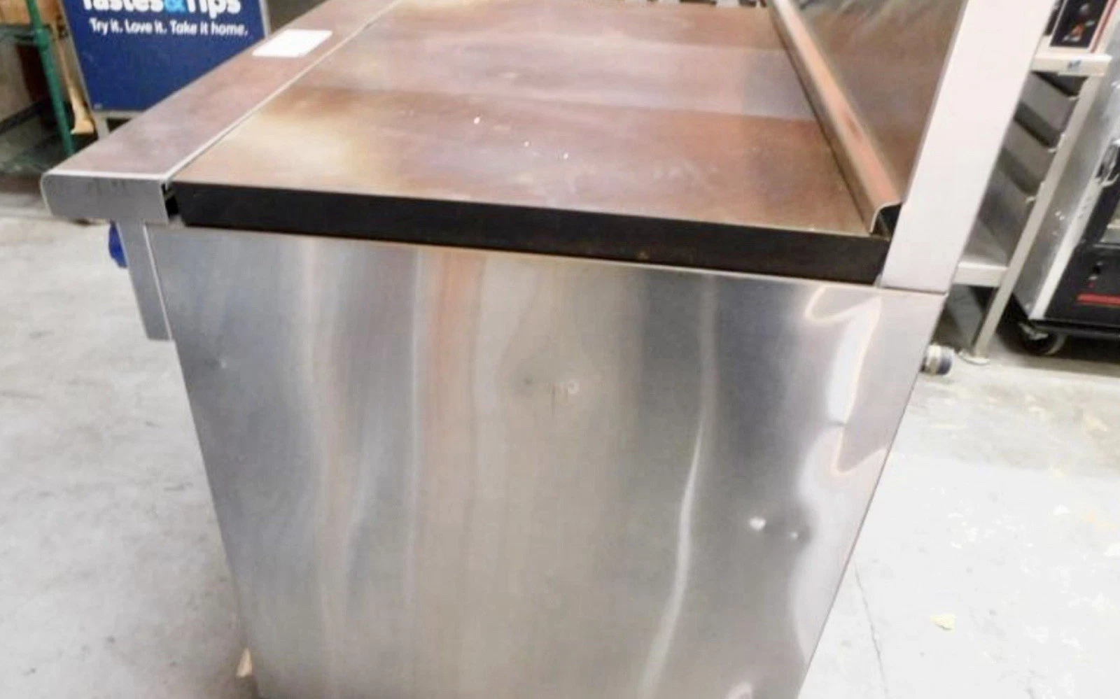 Used Imperial IR-2L-3HT-2XB-F 48" Gas 2-Burner Range, Hot Top Griddle on Storage Base