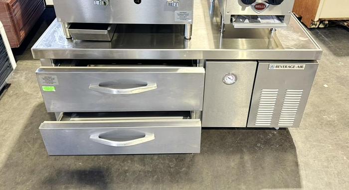 Used Beverage-Air WTRCS52HC-60 2 Drawer 60" Refrigerated Chef Base with 8" Overhang