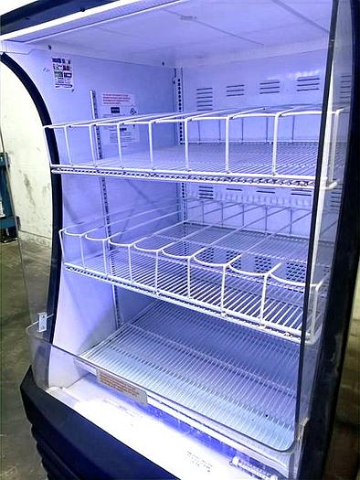 Used Beverage Air 30" Vertical Open Air Cooler w/ (3) Levels, BZ13LED, 115V