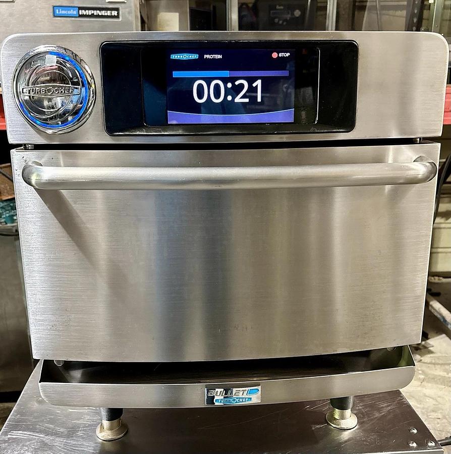 Used TurboChef Bullet Rapid Cook Ventless Oven, Stores 256 Recipes, 208/240, 1Ph