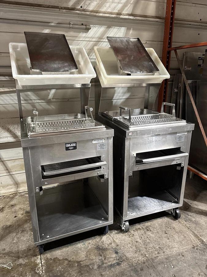 Used Giles BBT-O Breading & Batter Table w/ Dipping Basket & Sifter Drawer