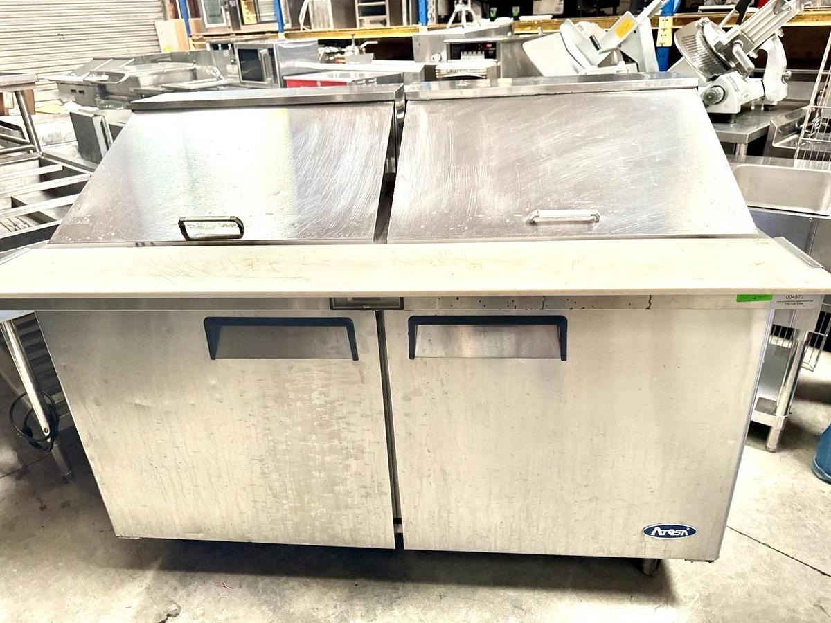 Used Atosa MSF8307GR 60" Mega Top Salad Sandwich Prep Station Table 24 Pan,17.2 Cu.Ft