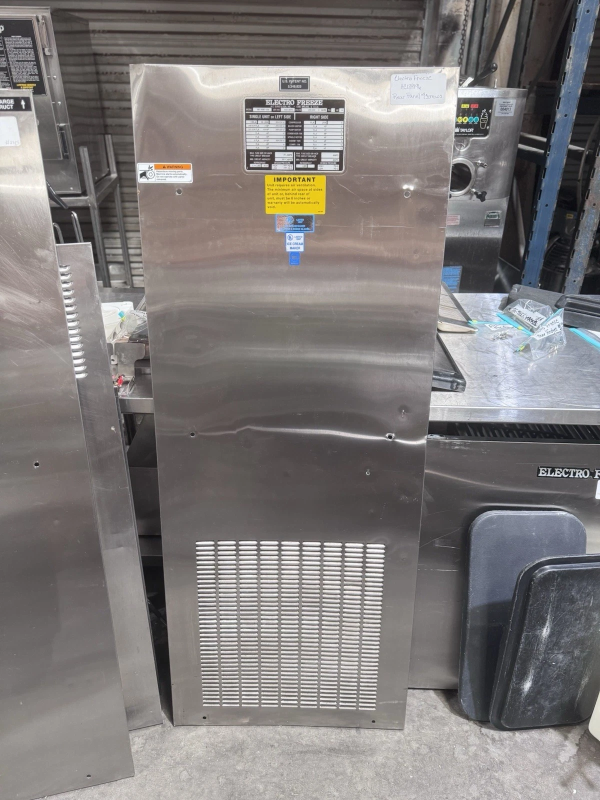 Used Electro Freeze HC139196 Panel - Rear