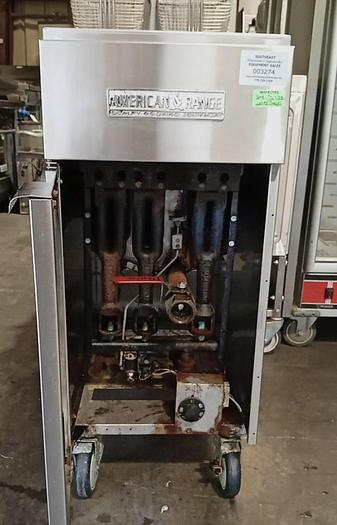 Used American Range 50 lb. All Stainless Gas Deep Fat Fryer - 120,000 BT, AF-45-50