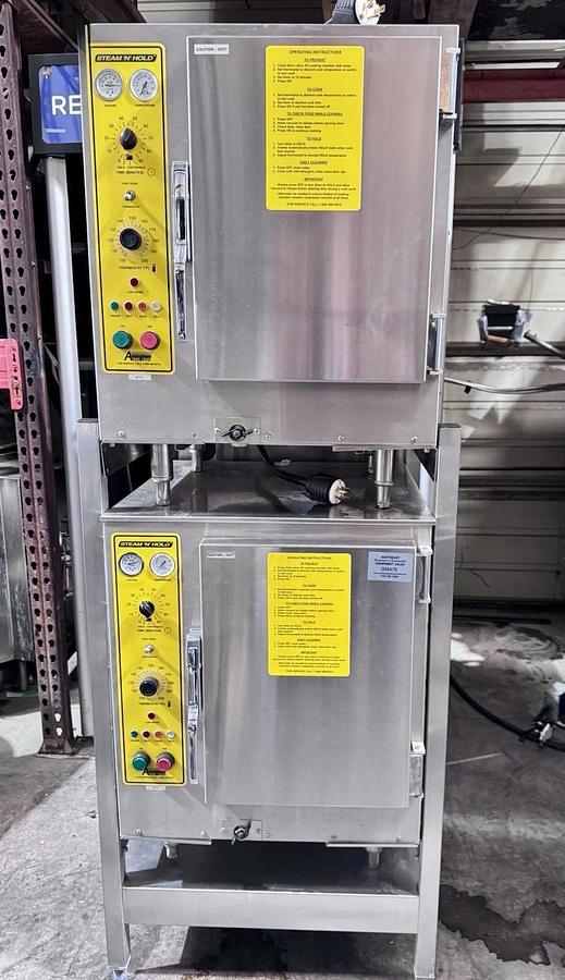 Used Accutemp Steam N Hold Electric Steamer Double Stack w/ Stand, Refurbished