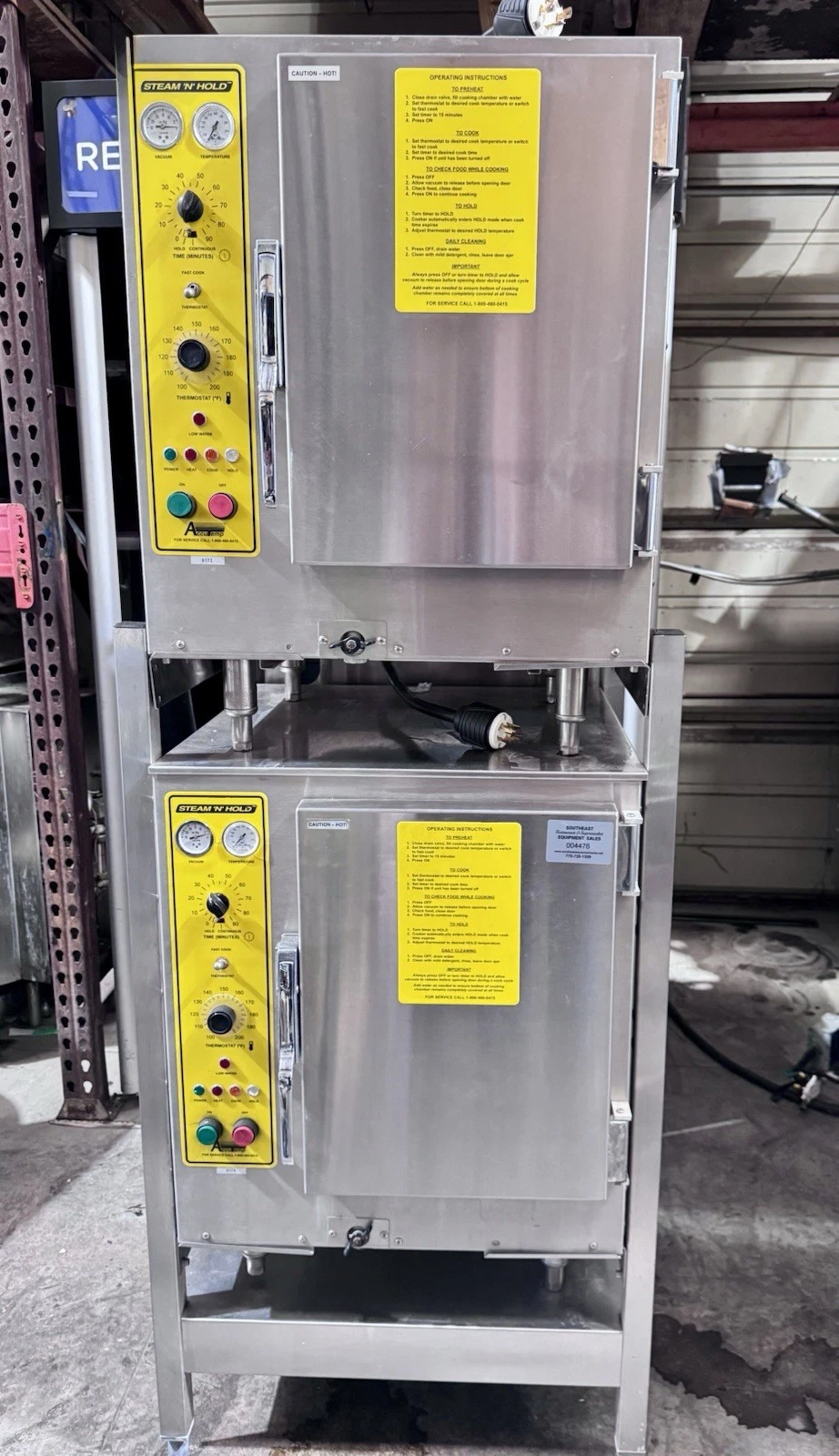 Used Accutemp Steam N Hold Electric Steamer Double Stack w/ Stand, Refurbished